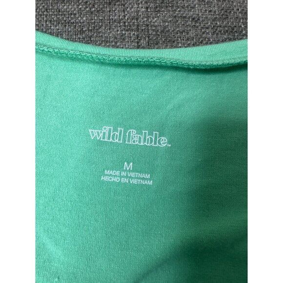 Wild Fable Womens Green V-Neck Crop Tee & White Long-Sleeve Top Set of 2 Size S - Picture 10 of 13